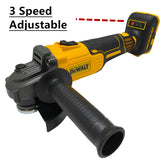 For DEWALT 20V Battery 125MM Brushless Angle Grinder 10000RPM 3 Gear Cordless Cutting Machine Electric Polishing Power Tools